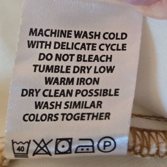 Spartina 449 Womens Ellington Embroidered Frayed Kick Flare Jeans Pearl White 14 - Picture 11 of 12